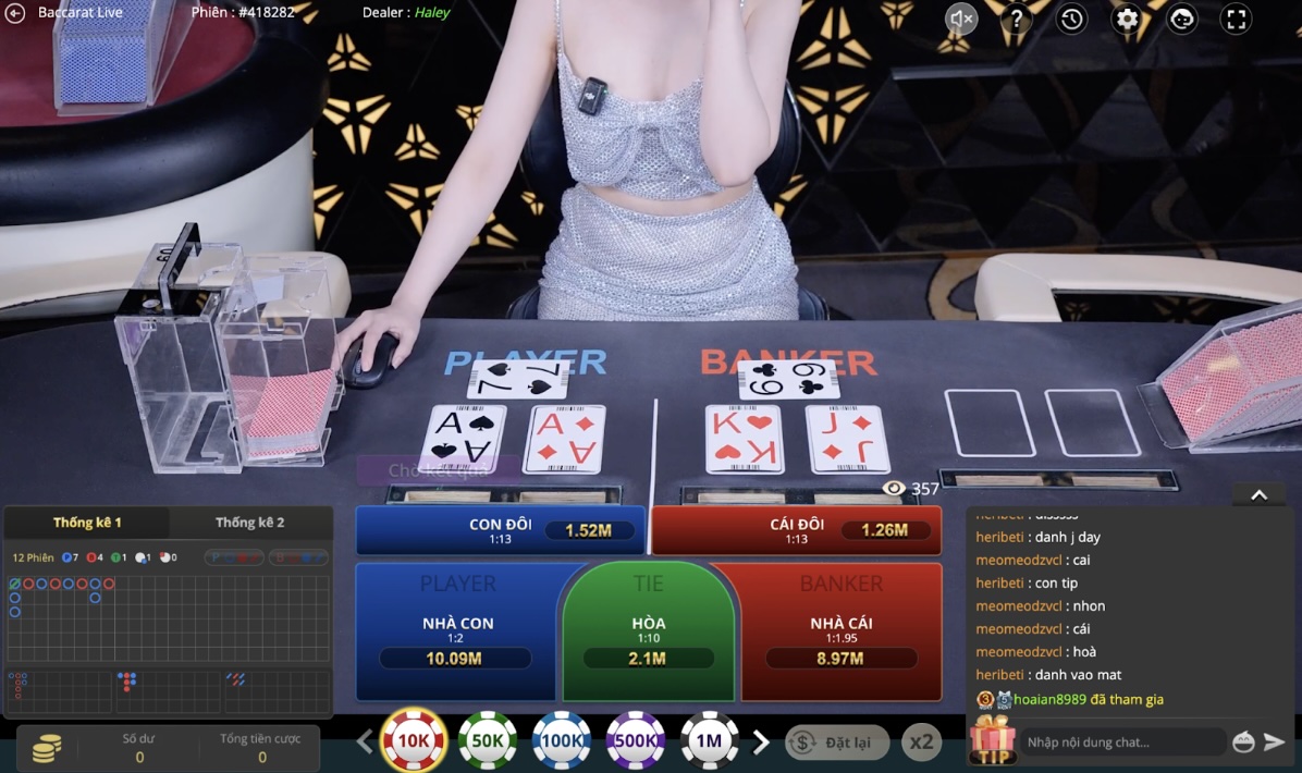 Các bước đặt cược Live Casino tại nhà cái VK88