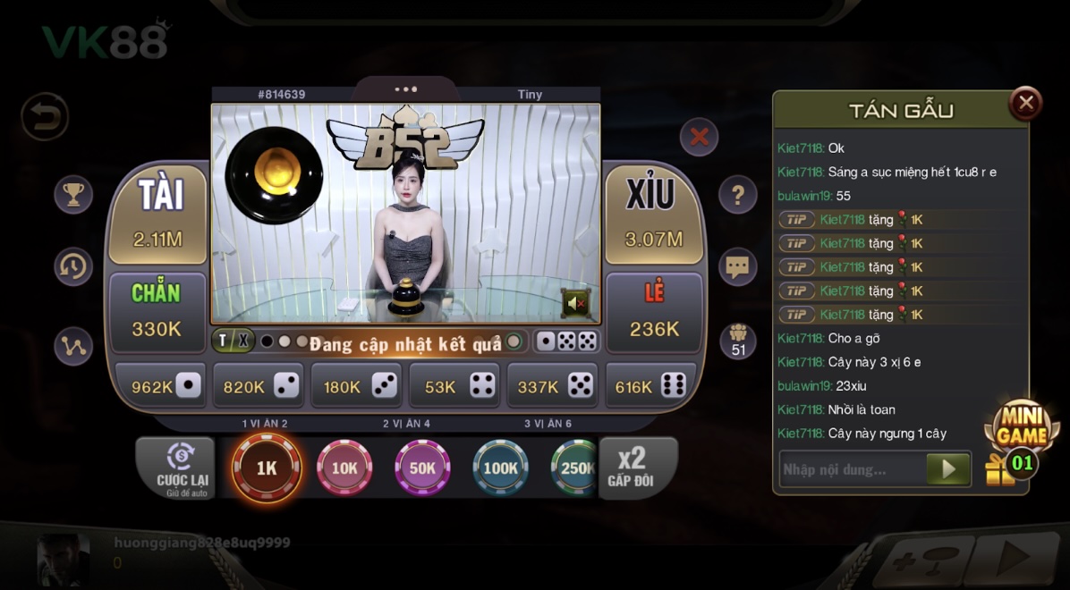 Những tựa game Live Casino được yêu thích tại VK88