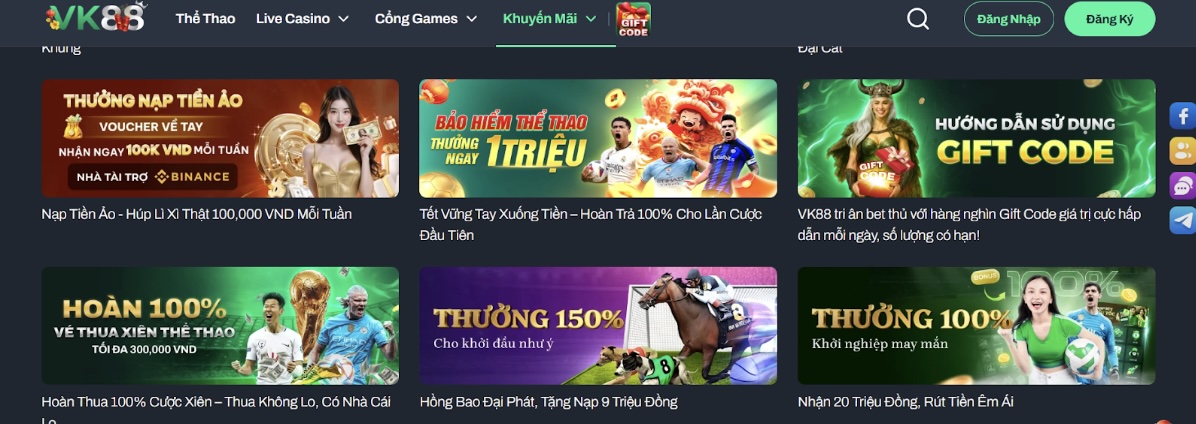 Hướng dẫn nhận khuyến mãi VK88 cho tân thủ