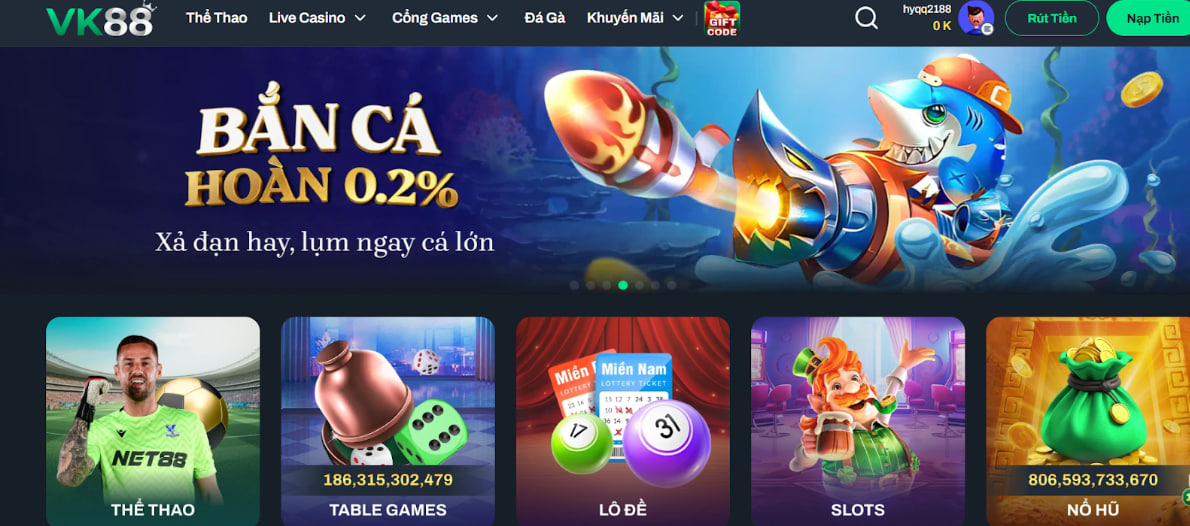 Thông tin chung về nhà cái VK88